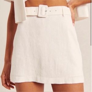NWT Abercrombie & Fitch Linen Belted Skort